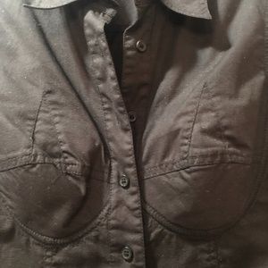 Byron Lars fitted Corset Button Down Top 6-8